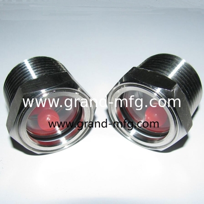 NPT-Faden 3 &quot;-4&quot; Lebensmittel SS304 Flüssigkeitsspiegel Sichtglas mit großem Sichtport SUS304 Sichtglas Ölmessgerät
