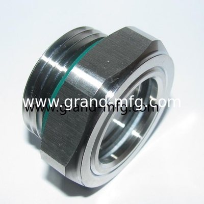 npt Rohrfaden1 1/2 &quot;Vakuumpumpe SS316 Ölstandsanzeige Glas Ölmessgerät Reduktor / Luftkompressor Sichtbrille
