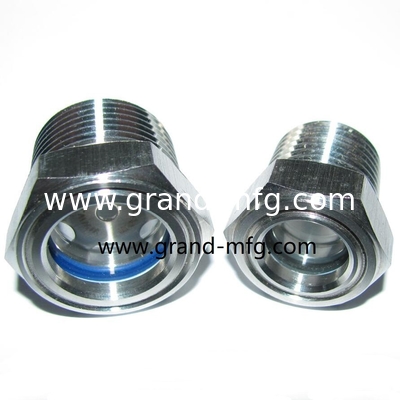 Hochdruck 1500 PSI SIGHT FLOW WINDOW WITH RED BALL 1&quot; NPT THREAD Öl Sicht Glas Flüssigkeitsfluss Sicht Fensterniveaumessgeräte
