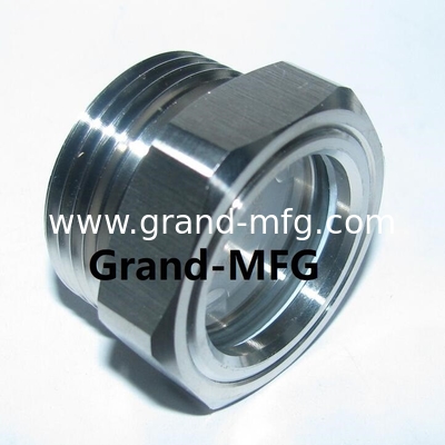 männlich Metrisches Garn M36x1.5 aus Edelstahl, Ölpegelscheinglas mit SS 304 Reflektor ohne Veredelung, China