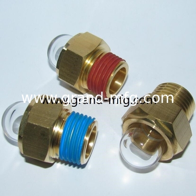 Sight Glas 1/2-14 NPT Hex Top Liquid Dome Öl Ebene Sichtfenster Messing Einbau 3/8 &quot;Glas Sichtmesser
