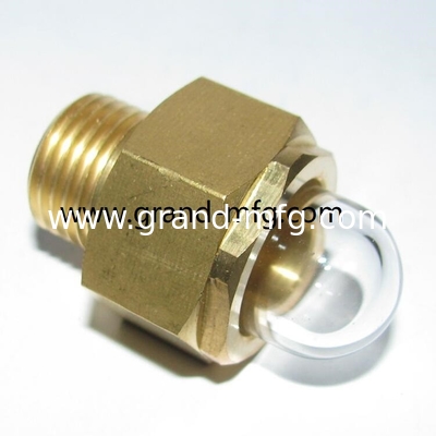 Sight Glas 1/2-14 NPT Hex Top Liquid Dome Öl Ebene Sichtfenster Messing Einbau 3/8 &quot;Glas Sichtmesser