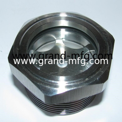 Hochdruck 1500 PSI SIGHT FLOW WINDOW WITH RED BALL 1&quot; NPT THREAD Öl Sicht Glas Flüssigkeitsfluss Sicht Fensterniveaumessgeräte