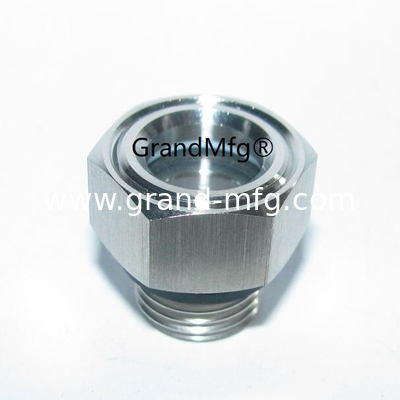 NPT 1/2&quot; SS304 Edelstahl-Schau-Glas-Öl-Schau-Fenster mit Reflektor für Vakuumpumpen-Luftkompressor-Reduktoren