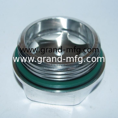 Männliche BSP G-Faden 1/2 1/4 Bläser Aluminium Öl-Niveau Sichtbrille mit 3mm Glas professionellen Hersteller in China