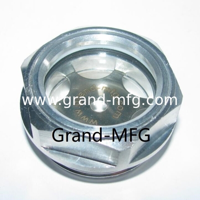 M52X2 Aluminium-Ölsichtglas für Bläser-Schmiersystem Hex-Schraub-In Ölstandssichtglas-Glasmessindikatoren Aluminium-Ölstandssichtglas für einen breiten Temperatur- und Druckbereich