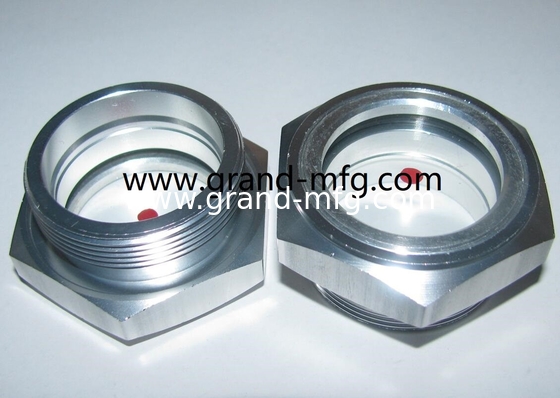 BSP G-Faden 1/2&quot; 3/4&quot; 1&quot; 2&quot; Blower Ölstandsanzeiger Sichtglas kundenspezifisch verfügbar Aluminium Ölstand Anzeigeglas für Pumpen Getriebe und Kompressoren