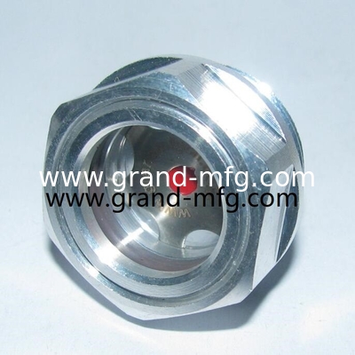 Metrische Schleife M18 M20 M22 M24 Gasturbine Aluminium Ölstandsindikator Sichtglas nach Maß verfügbar