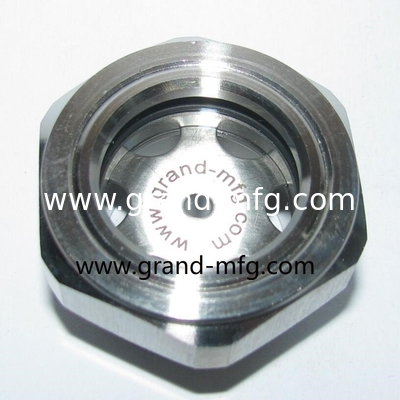 männliche NPT 1 1/4 &quot;Edelstahl 304 Bullen Auge Öl Sichtbrille mit hohem Druck 2 Zoll Edelstahl Flüssigsichtbrille für industrielle Maschinen und Geräte und Anwendungen mit Viton O-Ring