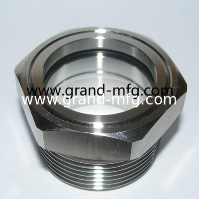 NPT,BSP,G-Faden,Metrischer Faden1/2&quot;,3/4&quot;,1&quot;,2&quot;Edelstahl 304 Ölstandsanzeiger Sichtbrille Edelstahl flüssiges Sichtglas mit Borosilikatglas