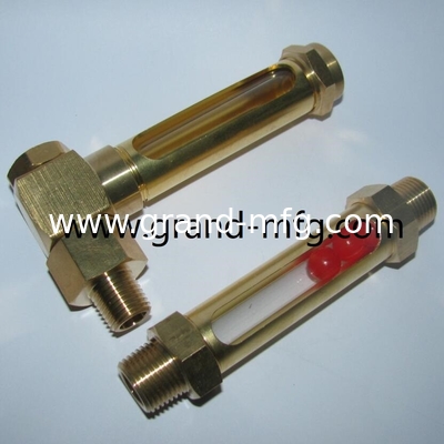 Hex Messing Sichtglas, Geschwindigkeitsminderung Öl Niveau Messgeräte in männlichen NPT, BSP, G Gewinde1/8&quot;,1/4&quot;,3/8&quot;,1/2&quot;3/4&quot;,1&quot; mit Quarzglasrohr
