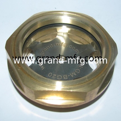BSP Ölsichtglas G Gewinde 1&quot; 1-1/4&quot; 1-1/2&quot; Messing Ölsichtglas mit SS-Reflektor ohne Veredelung für Geschwindigkeitsmindergetriebe