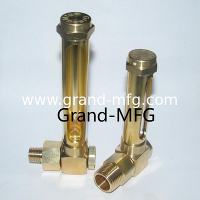 Hex Messing Sichtglas, Geschwindigkeitsminderung Öl Niveau Messgeräte in männlichen NPT, BSP, G Gewinde1/8&quot;,1/4&quot;,3/8&quot;,1/2&quot;3/4&quot;,1&quot; mit Quarzglasrohr