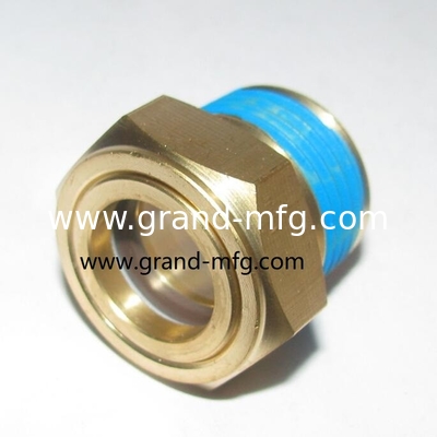 NPT 1/4 Zoll 1/2 Zoll Hydraulikölbehälter Messing Ölstand Sichtglas mit Reflektor ohne Veredelung China GM-BN12 GM-BN38