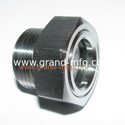 Männliches Metrisches Garn M33x2 M33X1.5 aus Edelstahl Bullen Auge Öl Sichtglas für industrielle Pumpen Ölpegelmesser