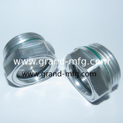männliches BSP-Draht 3/4 Zoll,metrisches Draht M18-Aluminium-Kühlschutzglas mit natürlichem Glas