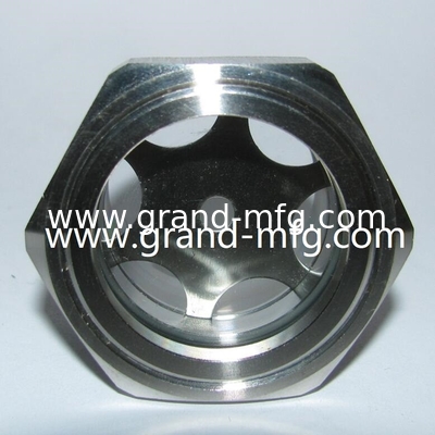 NPT 2&quot; Hochdruck-Ölsichtglas aus Edelstahl SS304 80 bar OEM- und ODM-Service SUS316 Edelstahl Flüssigsichtglas mit Borosilikatglas und Aramiddichtung