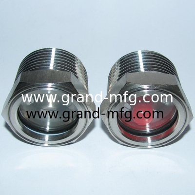 männliche BSP G-Faden 3/8&quot; 3/4&quot; Bläser Aluminium Ölstand Sichtbrille mit 3mm Glas Aluminium Ölstand Sichtbrille Vielseitig und resistent gegen hohe Temperaturen und Druck