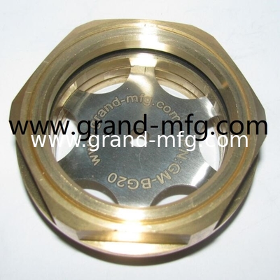 Männliches Gewindegehärtetes Glas Messing der Augenhöhe in NPT BSP Metrisches Gewinde 1 INCH,2 INCH,M42,M60X2 Messing Öl Sichtglas GM-BM42 GM-BM60