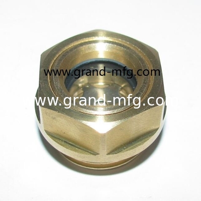 Metrisches Gewindeglas M16 M18 M26 M27x1,5 Messing Ölpegelscheinglas mit Reflektor Messing Ölpegelschein für Pumpen Ölempfänger Getriebe Drehzahlverminderer Kompressor und Leistungsübertragung