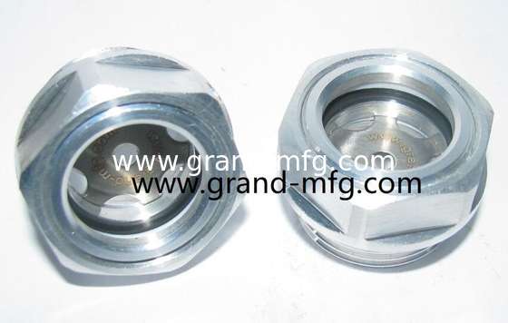 Metrische Schleife M18 M20 M22 M24 Gasturbine Aluminium Ölstandsindikator Sichtglas nach Maß verfügbar