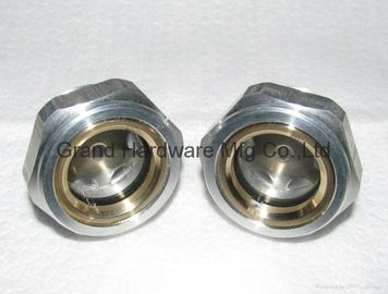 BSP G-Faden 1 Zoll Hexagon-Aluminium-Ölpegel-Sichtglas mit Reflektor für Kompressor,männlicher Faden-Öl-Sichtstecker Lieferant
