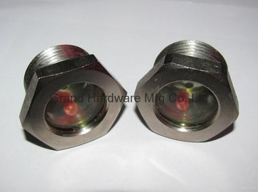 Metrisches Garn M60 männliches Garn Nickelplattiert Stahlflüssigkeitsstufe Sichtglas mit Reflektor