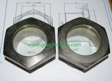 männliche BSP-Garn 1-1/4&quot; aus Stahl geschmolzenen Sichtfenstern,Indikatoren mit Naturglas