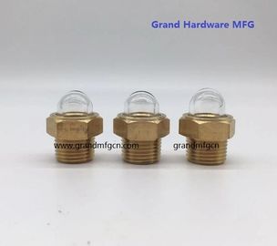 Männliche NPT-Rohrfäden 1/2 Zoll Kuppel Ölsichtbrille mit natürlichem Glas für Heizkörper