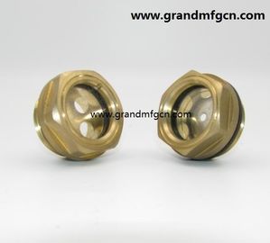 Metrisches Garn M42x1.5 M36X1.5 M33X1.5 Messing Ölpegel Sichtglas mit Edelstahlreflektor ohne Veredelung, China