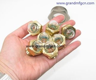 männliche NPT BSP-Rohrfäden 1/2 &quot;Kuppel Ölstand Glassicht mit natürlichem Glas OEM und ODM-Service