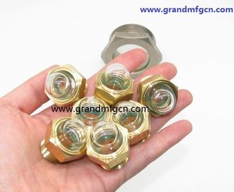 männliche NPT BSP Rohrfäden 3/4 &quot;Kühlerkuppel Ölstand Glassicht mit natürlichem Glas OEM und ODM-Service