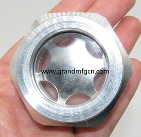 BSP G-Faden 1/2&quot; 3/4&quot; 1&quot; 2&quot; Blower Ölstandsanzeiger Sichtglas kundenspezifisch verfügbar Aluminium Ölstand Anzeigeglas für Pumpen Getriebe und Kompressoren