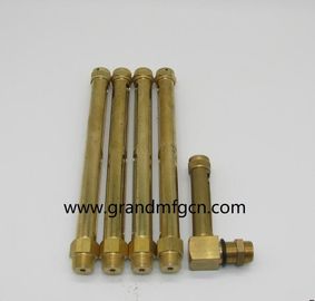 männliche NPT-Faden 1/4 &quot;natürliche Messing Öl Sicht Glas-Niveaumessgerät für Öl-Niveau-Checking Quarz-Glasrohr ODM OEM willkommen