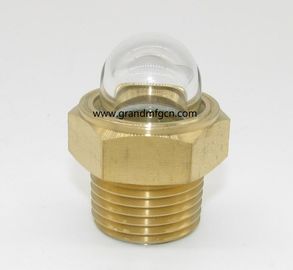männliche NPT BSP-Rohrfäden 1/2 &quot;Kühlerkuppel Ölstand Glassicht mit Naturglas OEM und ODM-Service