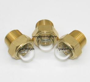 männliche NPT BSP-Rohrfäden 1/2 &quot;Kühlerkuppel Ölstand Glassicht mit Naturglas OEM und ODM-Service