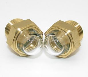 männliche NPT BSP-Rohrfäden 1/2 &quot;Kühlerkuppel Ölstand Glassicht mit Naturglas OEM und ODM-Service