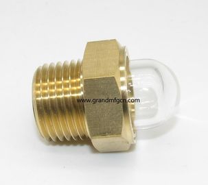 männliche NPT BSP-Rohrfäden 1/2 &quot;Kühlerkuppel Ölstand Glassicht mit Naturglas OEM und ODM-Service
