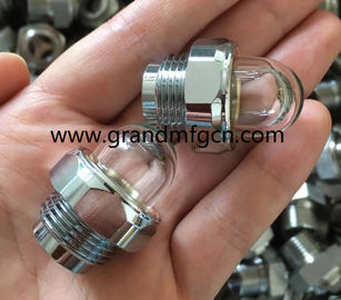 männliche BSP-Rohrfäden G3/4 &quot;Pumpe Kuppel Ölstand Glassicht mit Nickel mit Glas beschichtet