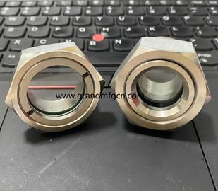 Hochdruck M33 M36 Edelstahlölgeschmierte Ausrüstung Knopf-Typ Ölpegel Sichtglas Ölpegelfenster