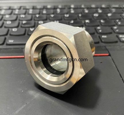 BSP 1/2 INCH Edelstahl 304 Knopf-Typ Ölstandsindikatoren Flüssigkeitssicht Glassichtfenster Ölstandsmessgeräte