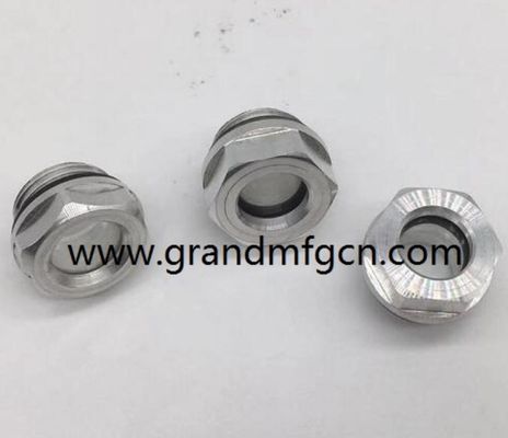 Aluminium-Öl-Standard Ölspiegel Hexagon-Schrauben-in G1/2 Aluminium Naturglas gehärtet Öl-Niveau-Sichtglas