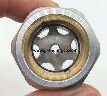 Aluminium-Öl-Standard Ölspiegel Hexagon-Schrauben-in G1/2 Aluminium Naturglas gehärtet Öl-Niveau-Sichtglas