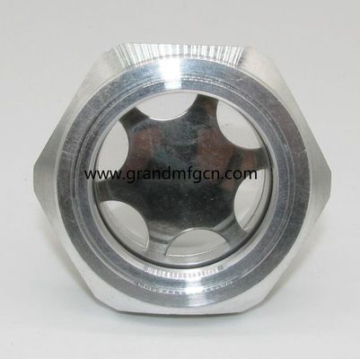 Aluminium-Öl-Standard Ölspiegel Hexagon-Schrauben-in G1/2 Aluminium Naturglas gehärtet Öl-Niveau-Sichtglas