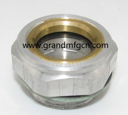 Aluminium Ölspiegel Hexagon-Schrauben-in G1/2 Aluminium Naturglas Gehärtetes Ölpegelscheinglas für Kolbenkompressor