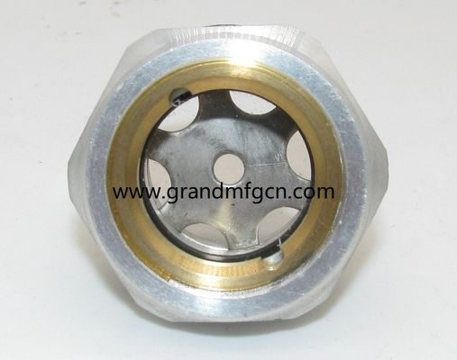 Aluminium Ölspiegel Hexagon-Schrauben-in G1/2 Aluminium Naturglas Gehärtetes Ölpegelscheinglas für Kolbenkompressor
