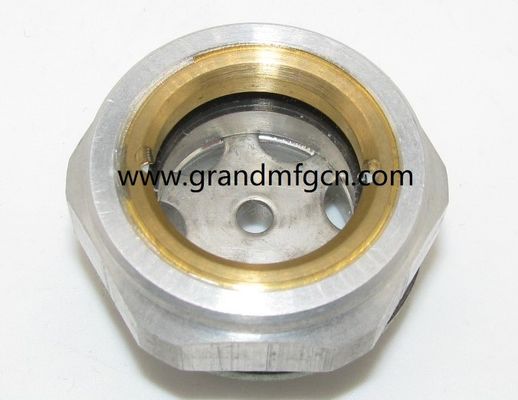 M42x1.5 Aluminium Ölstandsschau Glas Ölmessgerät mit ss304 Reflektor 1Mpa Druck für Getriebe bsp Gewinde G1-1/4 Zoll