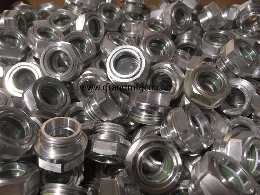 M33X1.5 Schmiersystem für Aluminium-Bläser Ölstand Hex-Schraub-In Ölstandssicht Glas Ölstandsmessindikatoren
