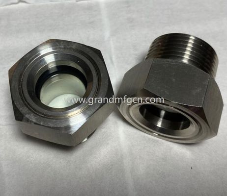 NPT 1/4 Zoll Pumpen Schmiersystem Öl Ziffern Vakuumpumpe SS304-Öl-Level-Sichtglas Öl-Level-Indikator Ölmessgerät
