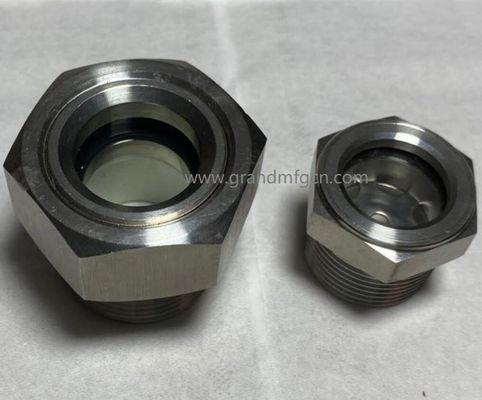 M27X1.5 Automobilindustrie Labor Ausrüstung Edelstahl 304 Ölsichtglasfenster mit durchsichtigem Glas